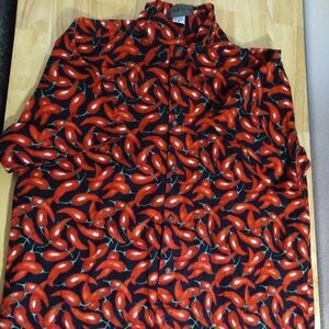 Vintage High Seas Red Hot Chili Peppers Pattern Hawaiian Shirt